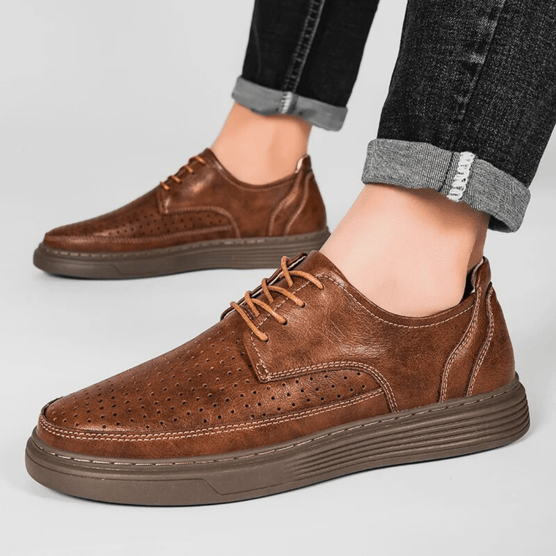 Nortvale - Formal Genuine Leather Shoes - 14:175#Brown - Hollow;200000124:200000334