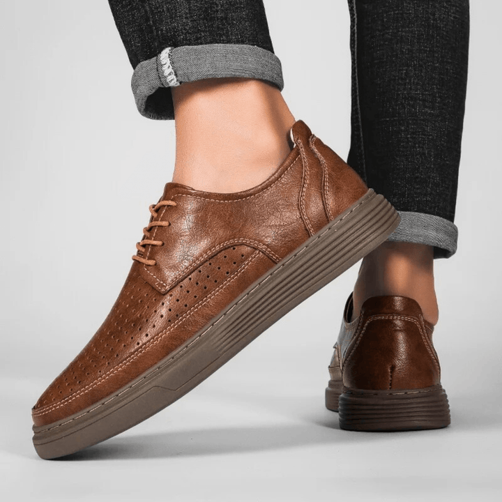 Nortvale - Formal Genuine Leather Shoes - 14:175#Brown - Hollow;200000124:200000334