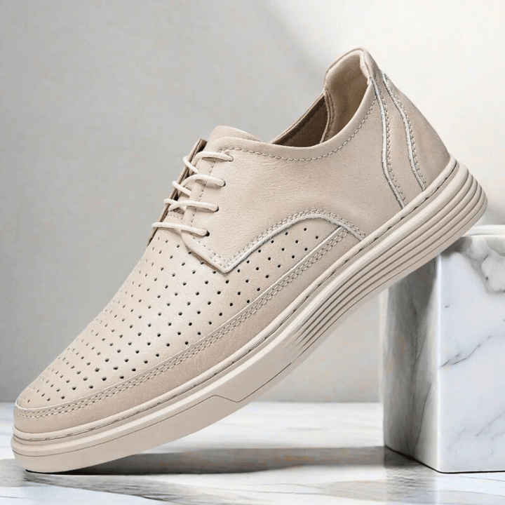 Nortvale - Formal Genuine Leather Shoes - 14:496#Beige - Hollow;200000124:200000334