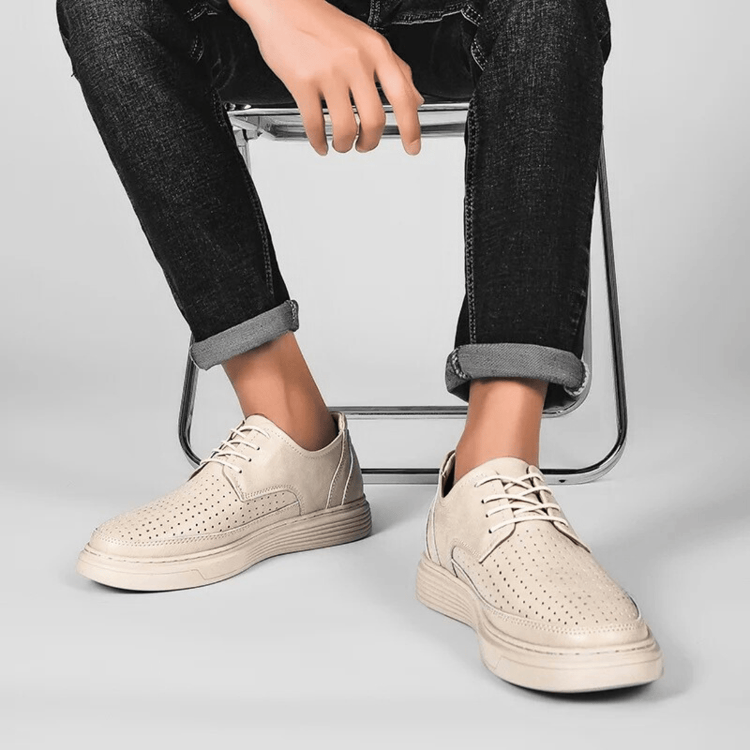 Nortvale - Formal Genuine Leather Shoes - 14:496#Beige - Hollow;200000124:200000334