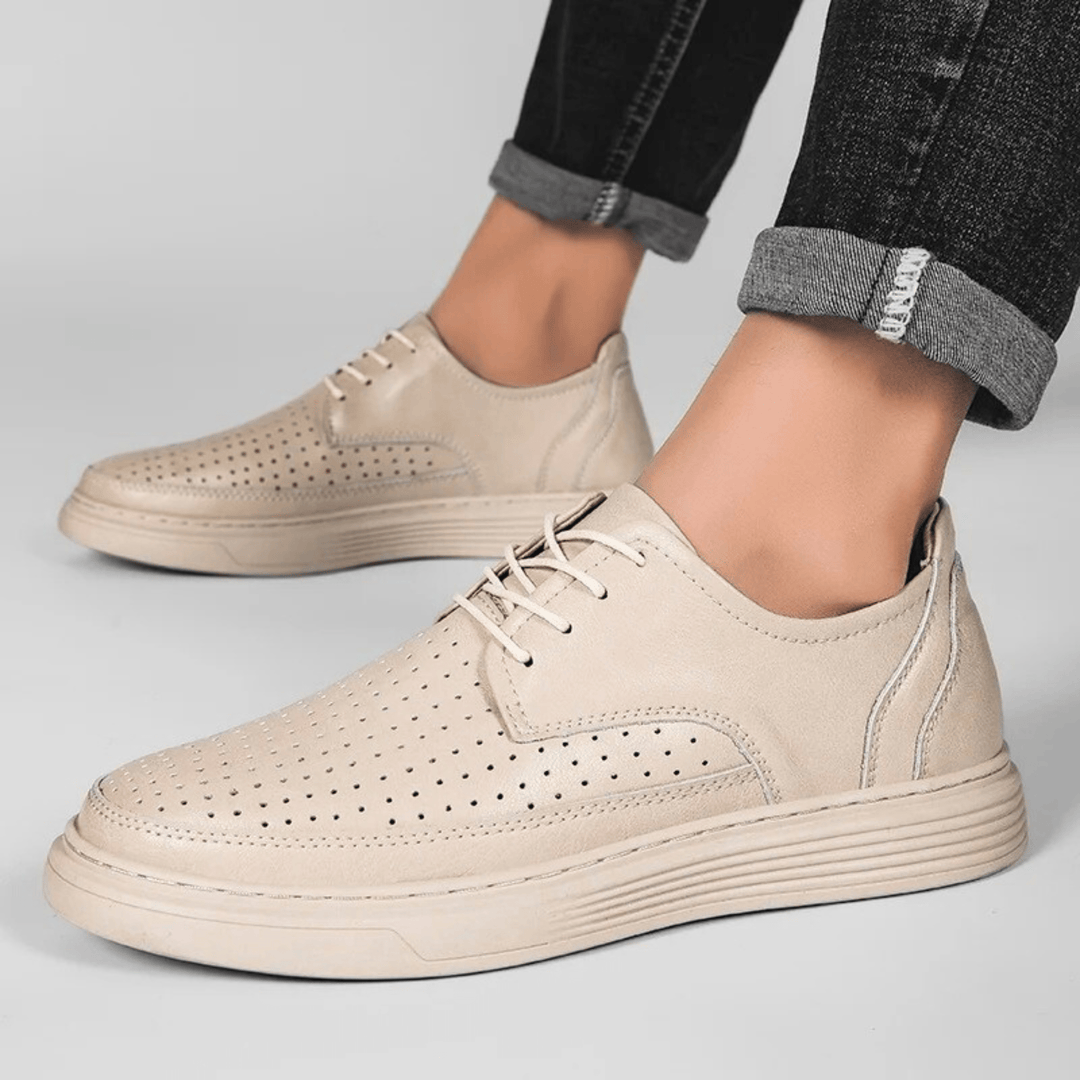 Nortvale - Formal Genuine Leather Shoes - 14:496#Beige - Hollow;200000124:200000334