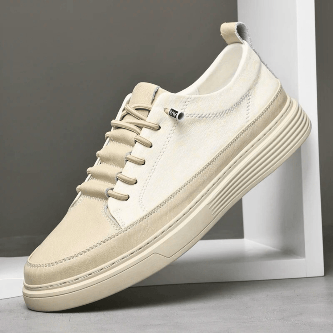 Nortvale - GritWalk Genuine Leather Sneakers - 14:200002130#White;200000124:200000898