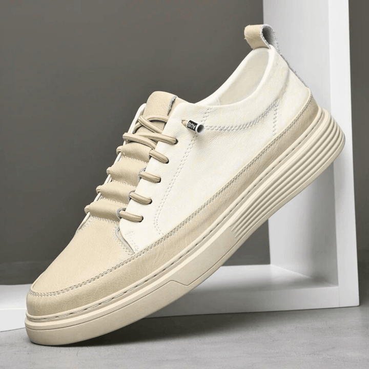 Nortvale - GritWalk Genuine Leather Sneakers - 14:200002130#White;200000124:200000898