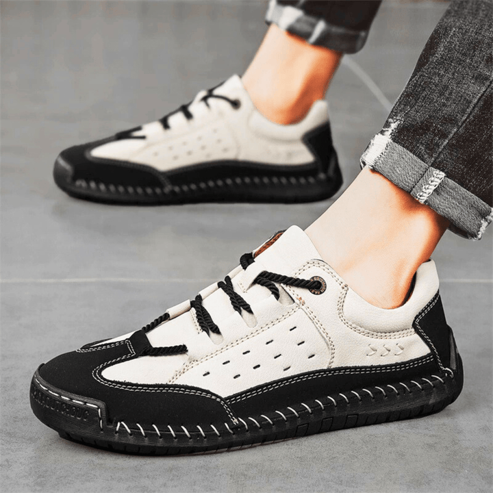 Nortvale - Hand - Stiched Leather Sneakers - 14:193;200000124:200000364