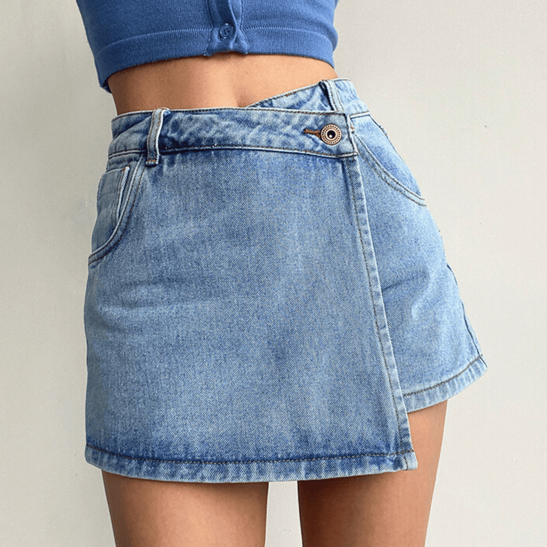 Nortvale - High - Waist Denim Skirt Shorts - 14:173;5:200000991