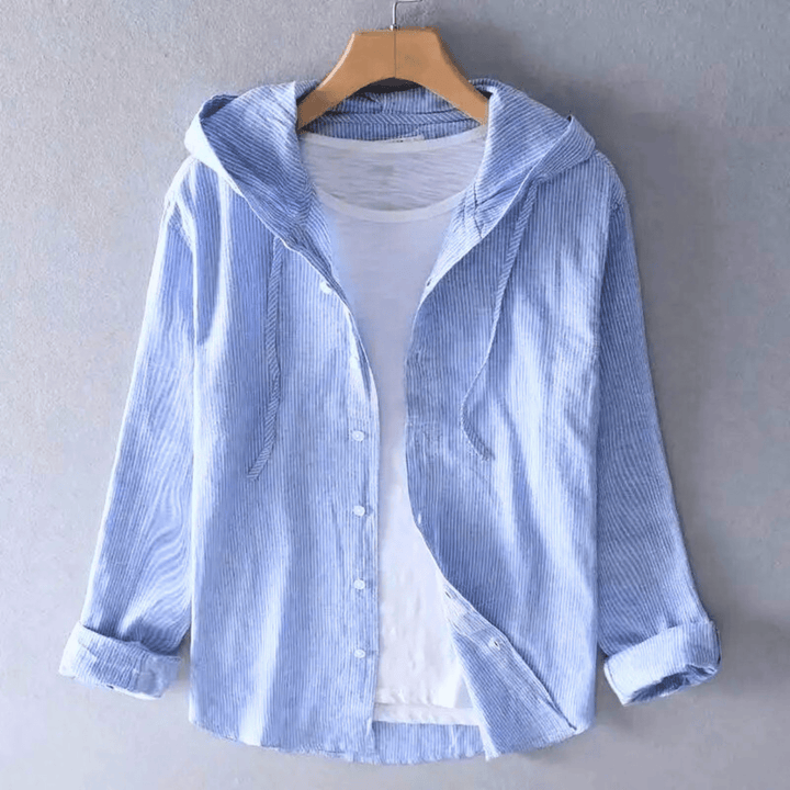 Nortvale - Horizon Linen Button Hoodie - 14:173;5:200000990