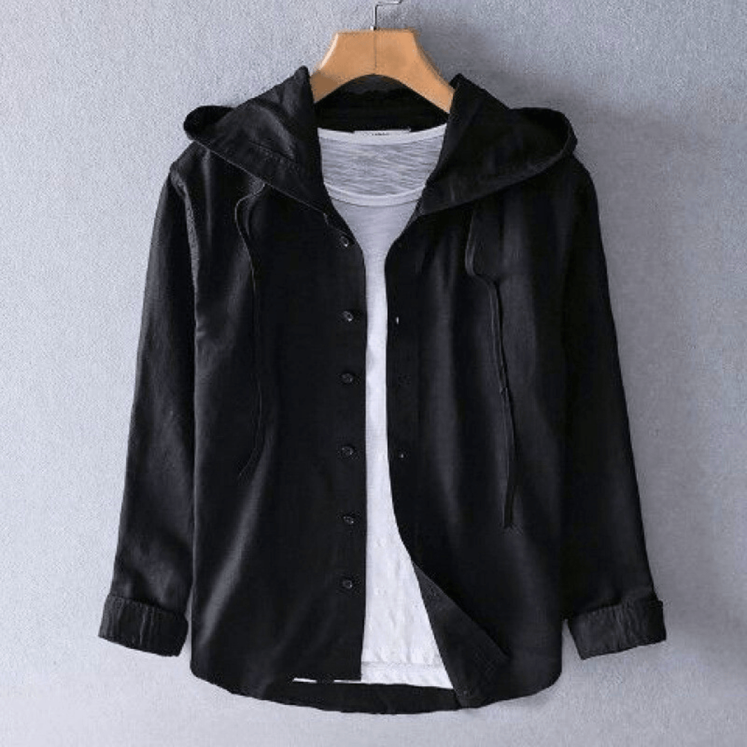 Nortvale - Horizon Linen Button Hoodie - 14:193;5:200000990