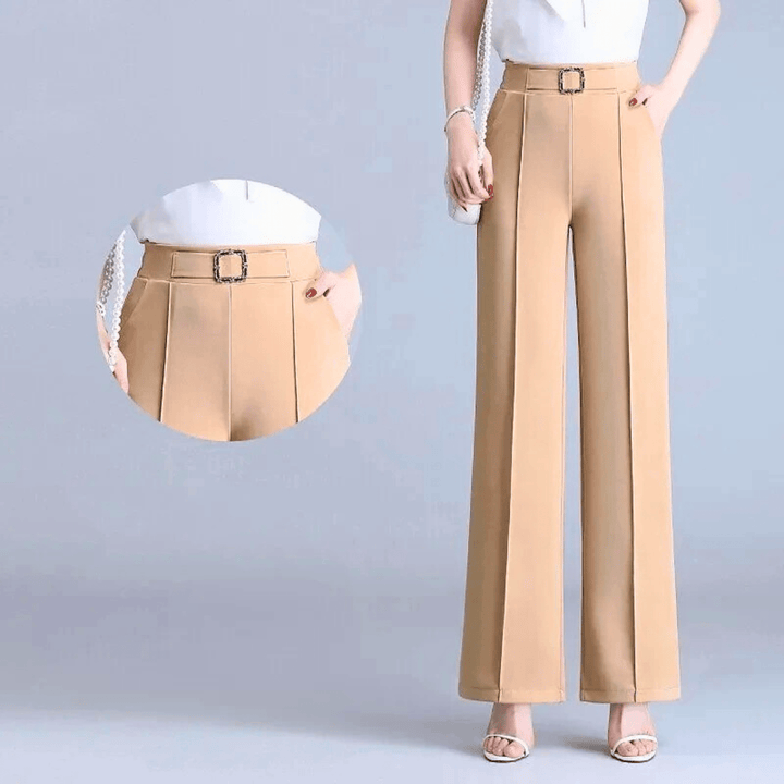Nortvale - Ice Silk High - Waist Pants - 14:173#khaki;5:361386#M(40kg - 47kg)