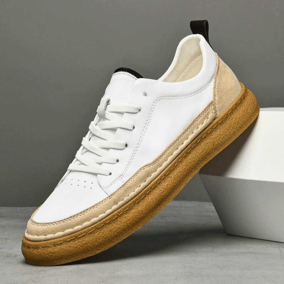 Nortvale - Italian Genuine Leather Sneakers - 14:29#White;200000124:100010482