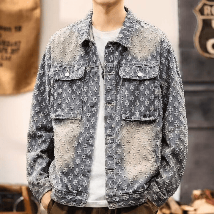 Nortvale - Jacquard Mist Denim Jacket - 14:173;5:361386M 44 - 52kg