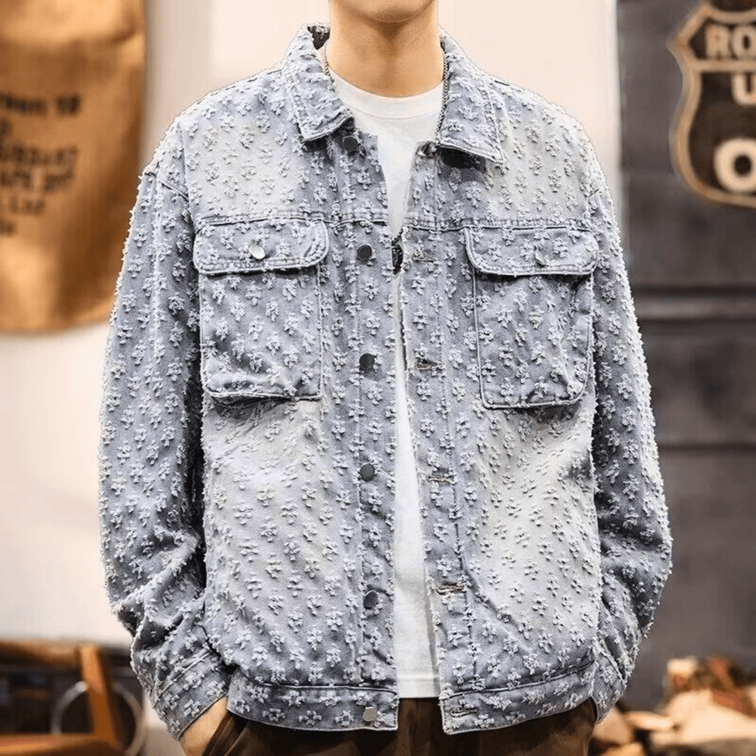 Nortvale - Jacquard Mist Denim Jacket - 14:173;5:361386M 44 - 52kg