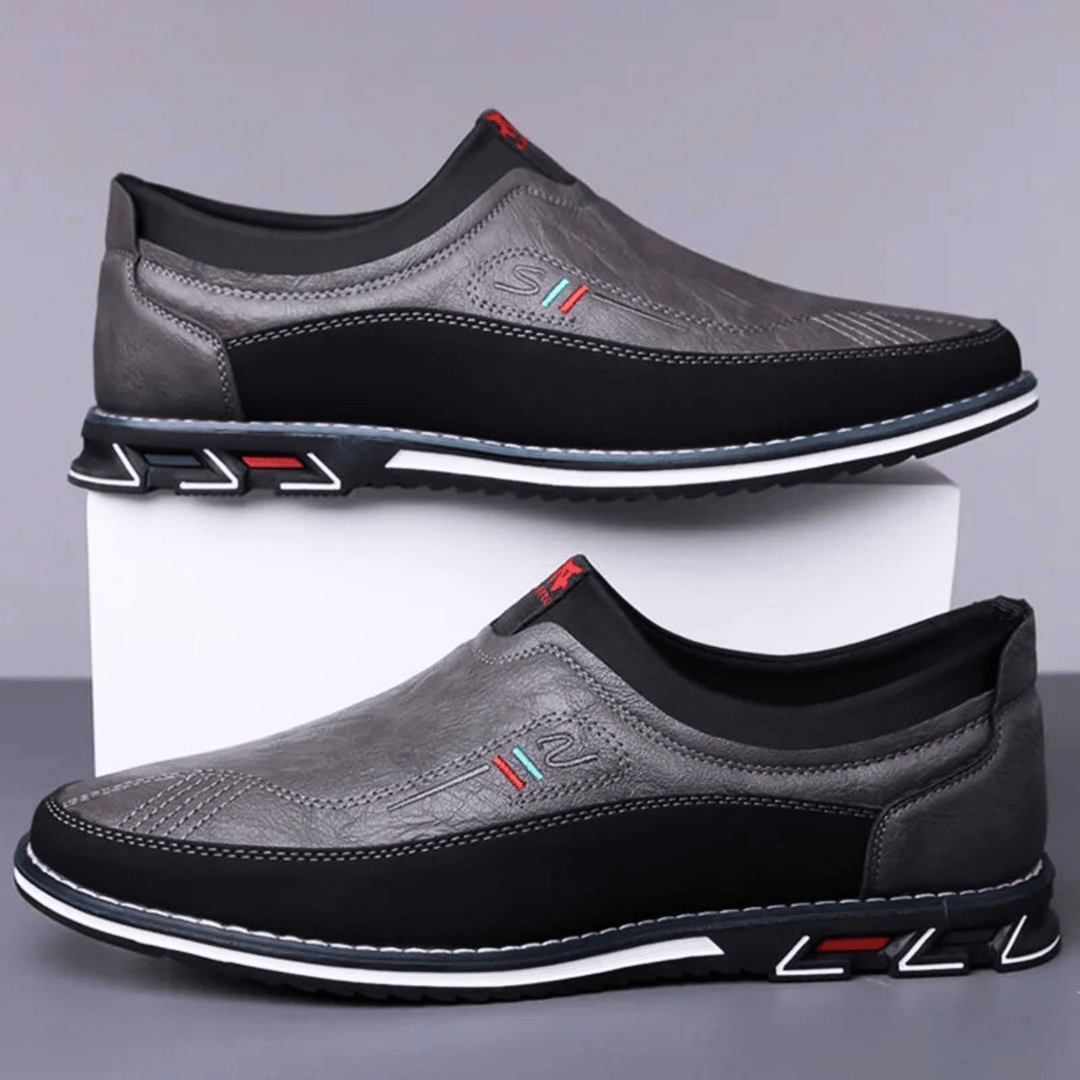 Nortvale - Leather Formal Slip - Ons - 14:691#gray;200000124:200000898