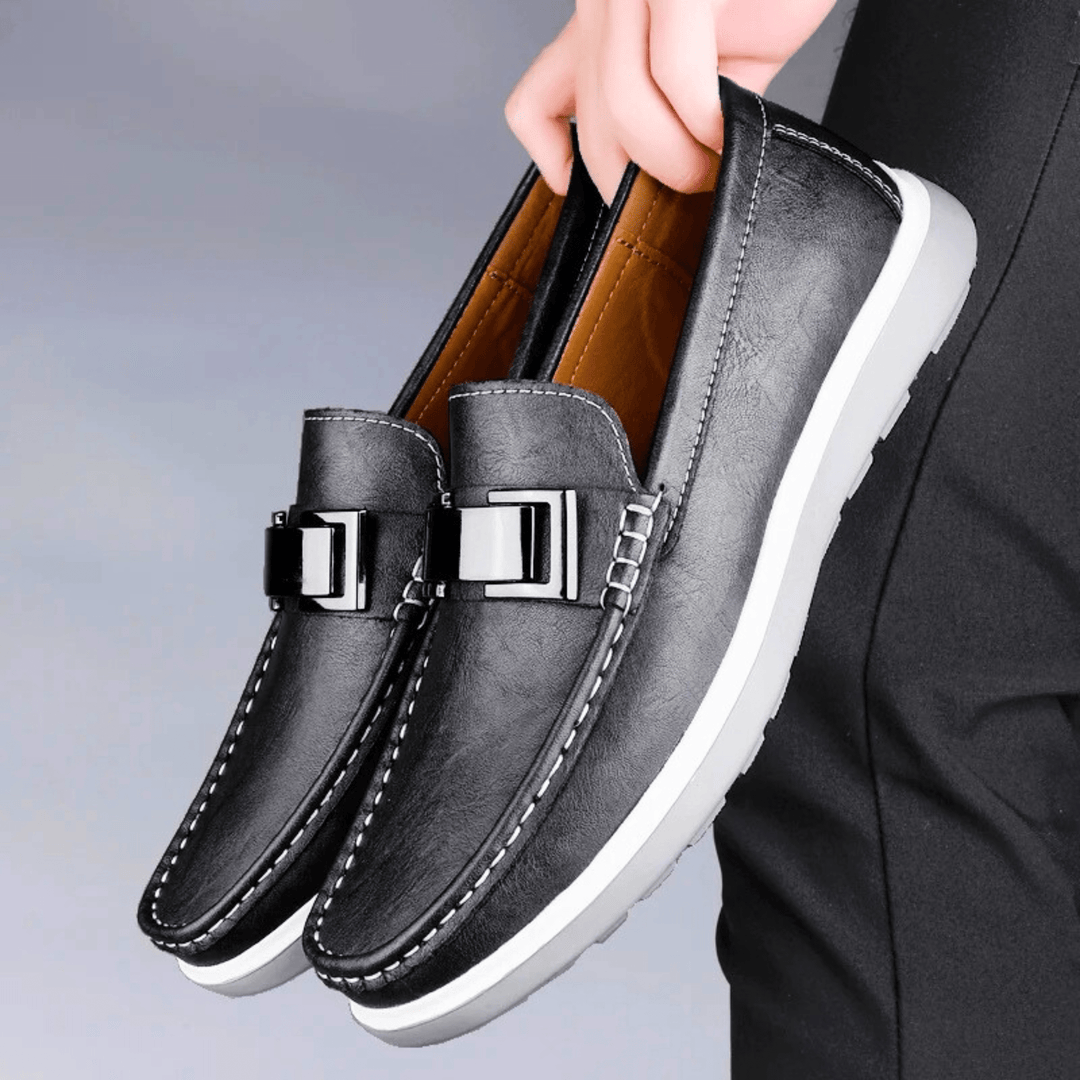 Nortvale - Milano Formal Leather Drivers - 14:193#Black;200000124:200000898