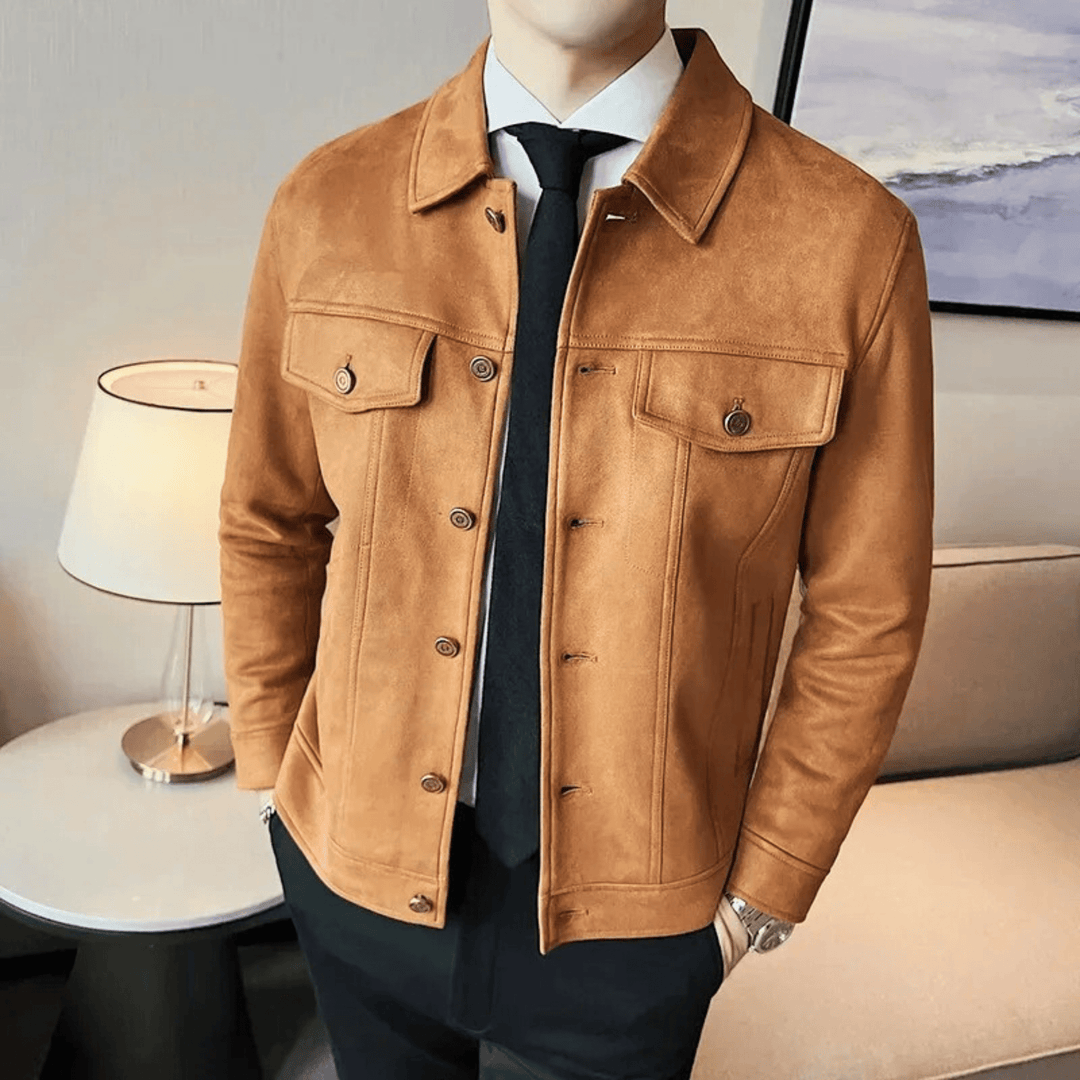Nortvale - Montero Suede Jacket - 14:771#Coffee;5:361386#Asian M 50 - 57KG