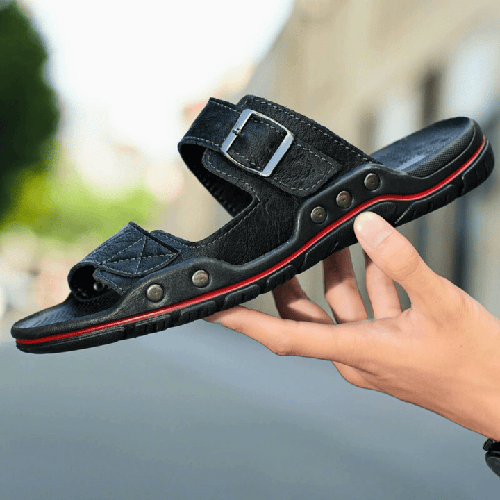Nortvale - Outdoor Leather Sandals - 14:193#Black;200000124:200000898