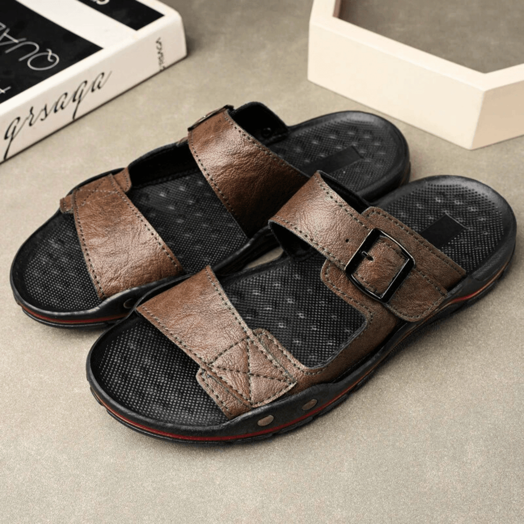 Nortvale - Outdoor Leather Sandals - 14:365458#Brown;200000124:200000898