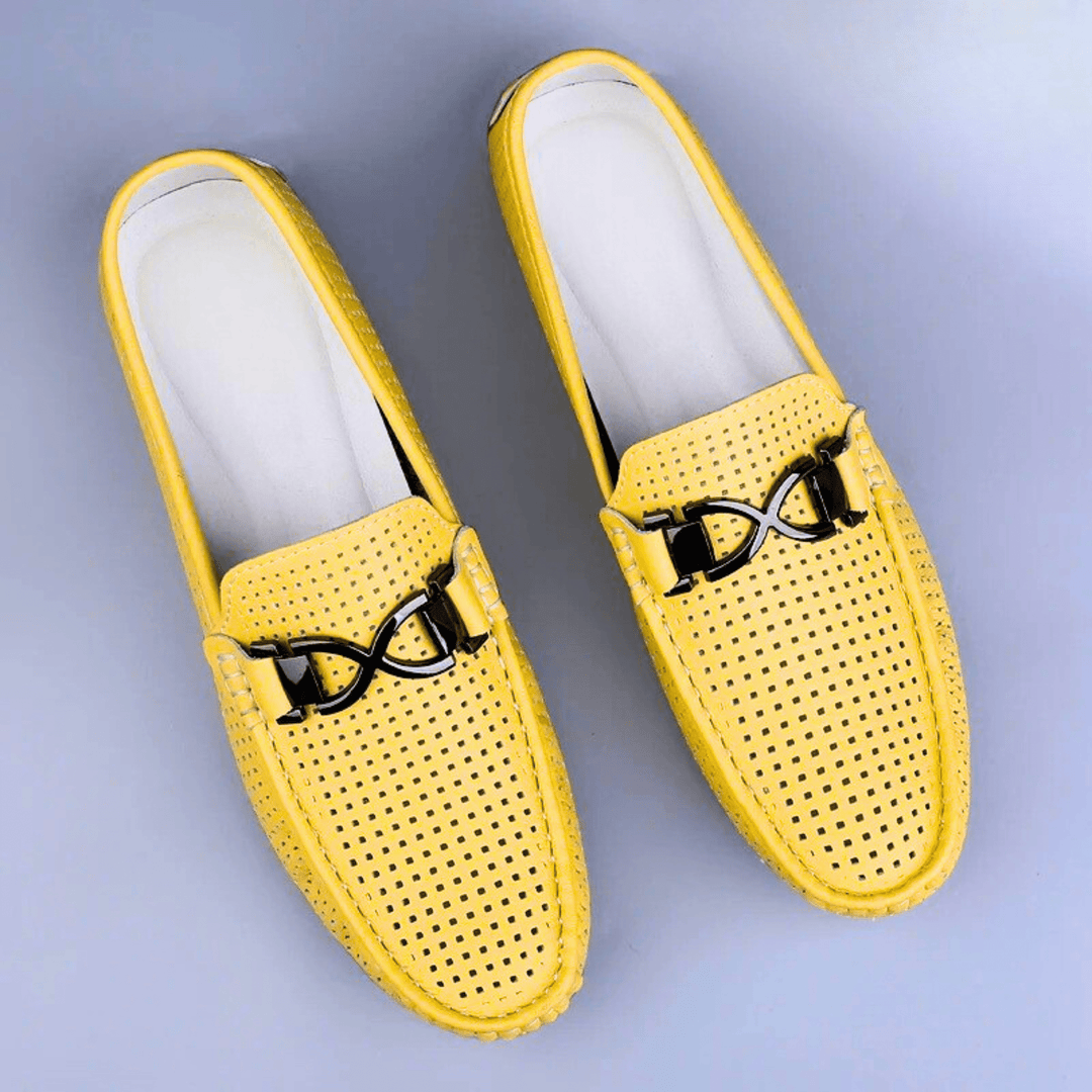 Nortvale - Perforated Genuine Leather Loafers - 14:366;200000124:100010482