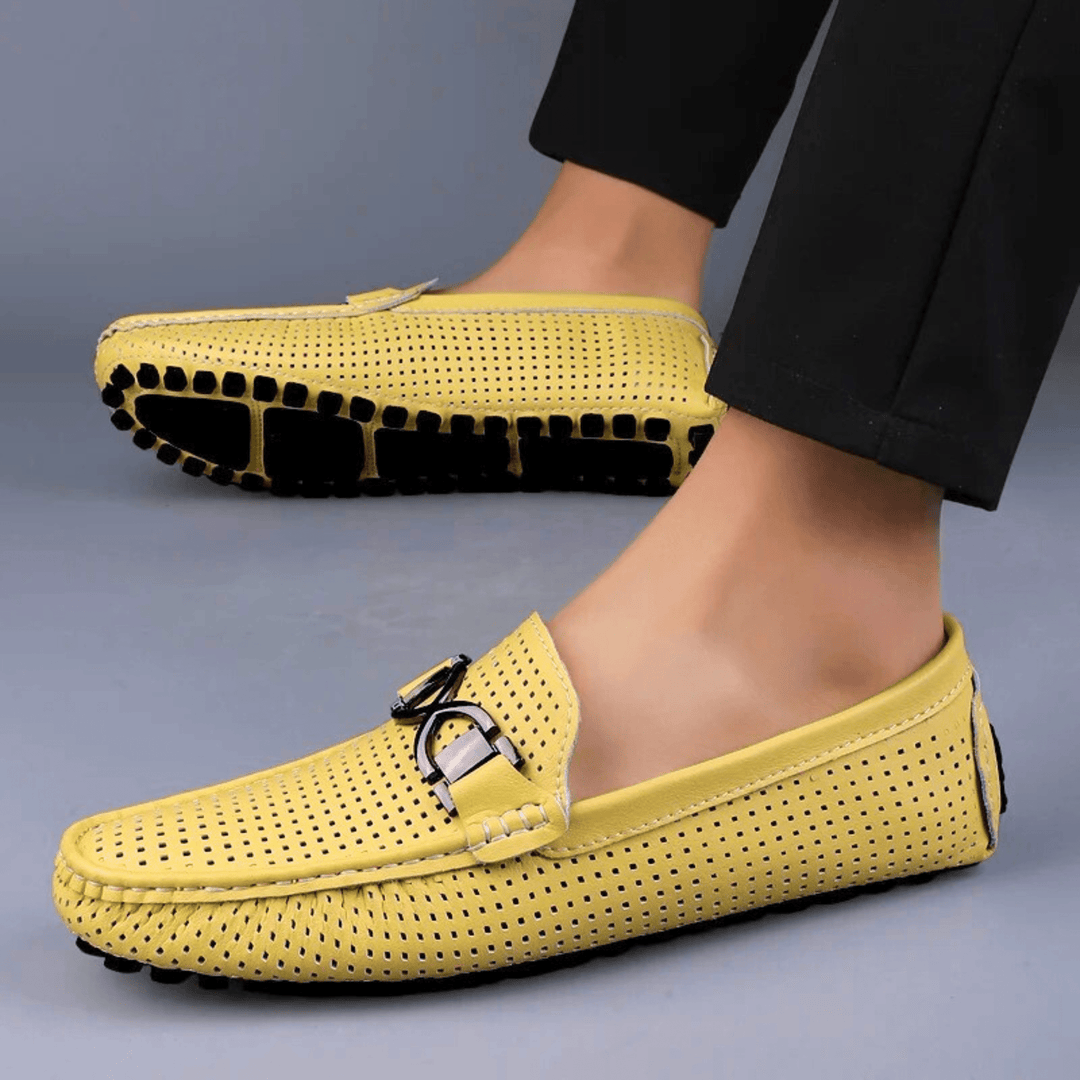 Nortvale - Perforated Genuine Leather Loafers - 14:366;200000124:100010482