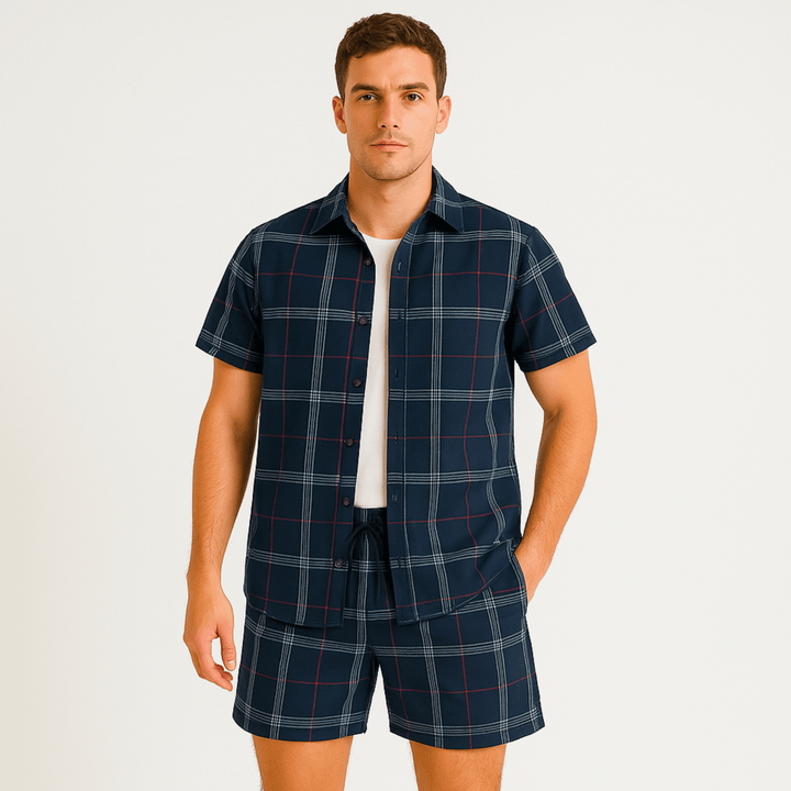 Nortvale - Plaid Patterned Summer Set - 000000000