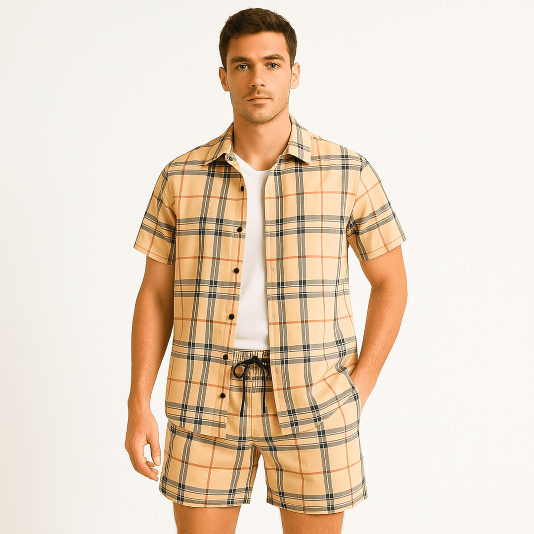 Nortvale - Plaid Patterned Summer Set - 000000000
