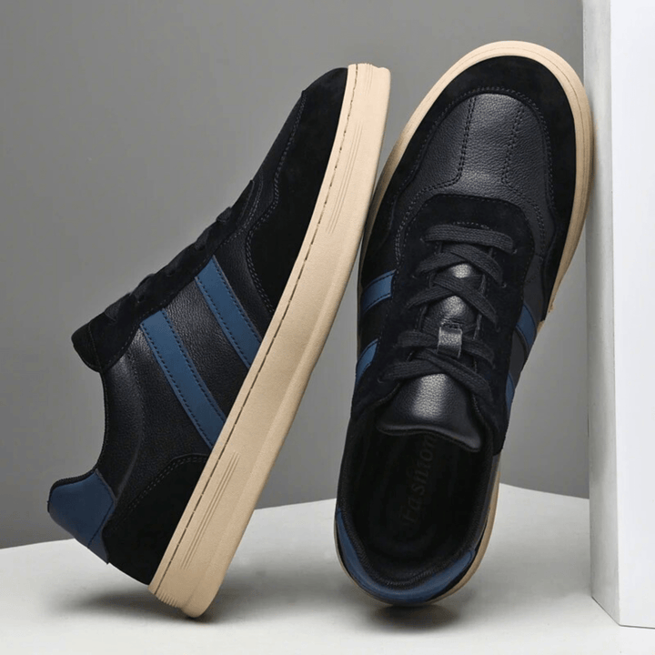 Nortvale - Smart Genuine Leather Sneakers - 14:193#Black;200000124:200000898