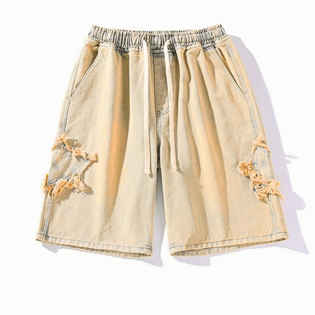 Nortvale - Star Patch Denim Shorts - 14:366;5:361386#Asian - M