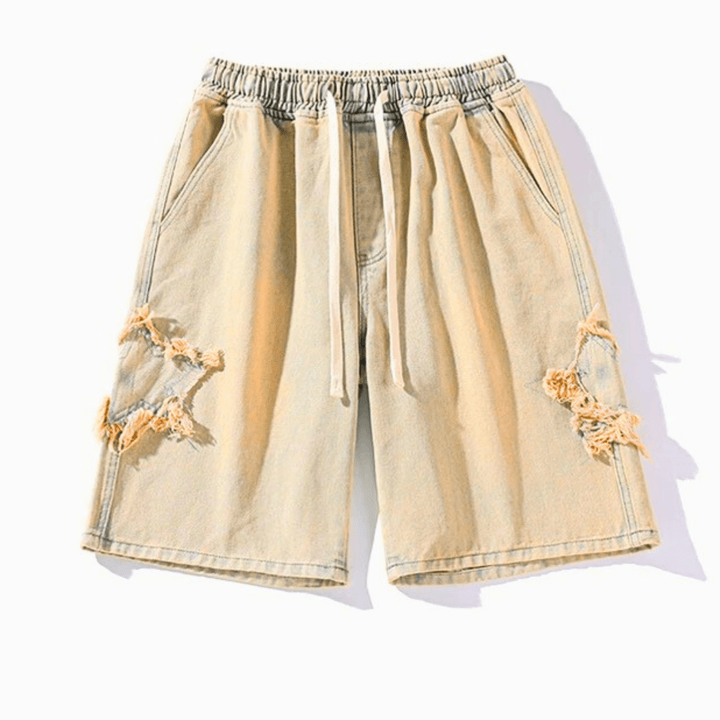 Nortvale - Star Patch Denim Shorts - 14:366;5:361386#Asian - M