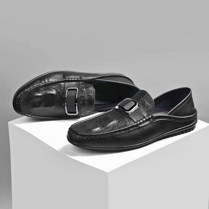 Nortvale - Statement Genuine Leather Loafers - 14:193#Black;200000124:100010482