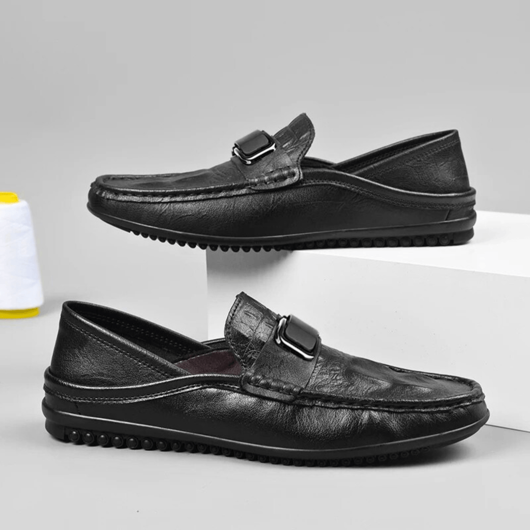 Nortvale - Statement Genuine Leather Loafers - 14:193#Black;200000124:100010482