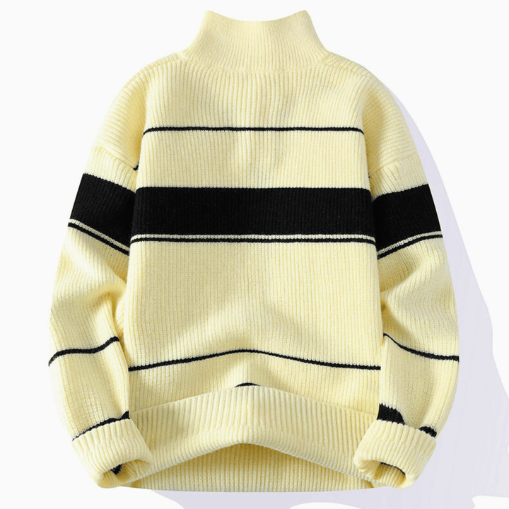 Molvana - LuxeStripe Knit Sweater - 14:200004889;5:361386#M 50 - 55KG