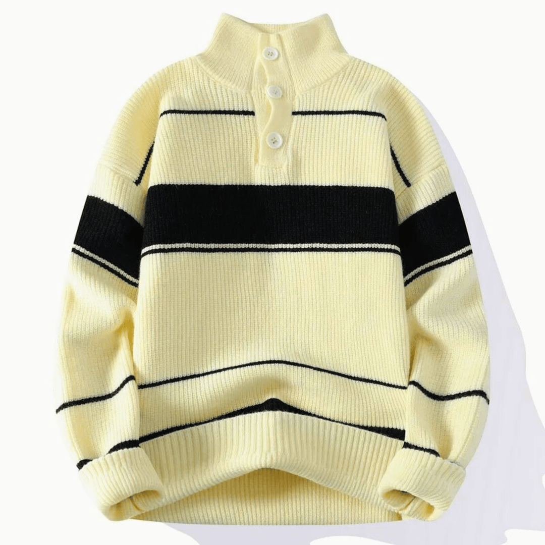 Molvana - LuxeStripe Knit Sweater - 14:771;5:361385#L 55 - 65KG