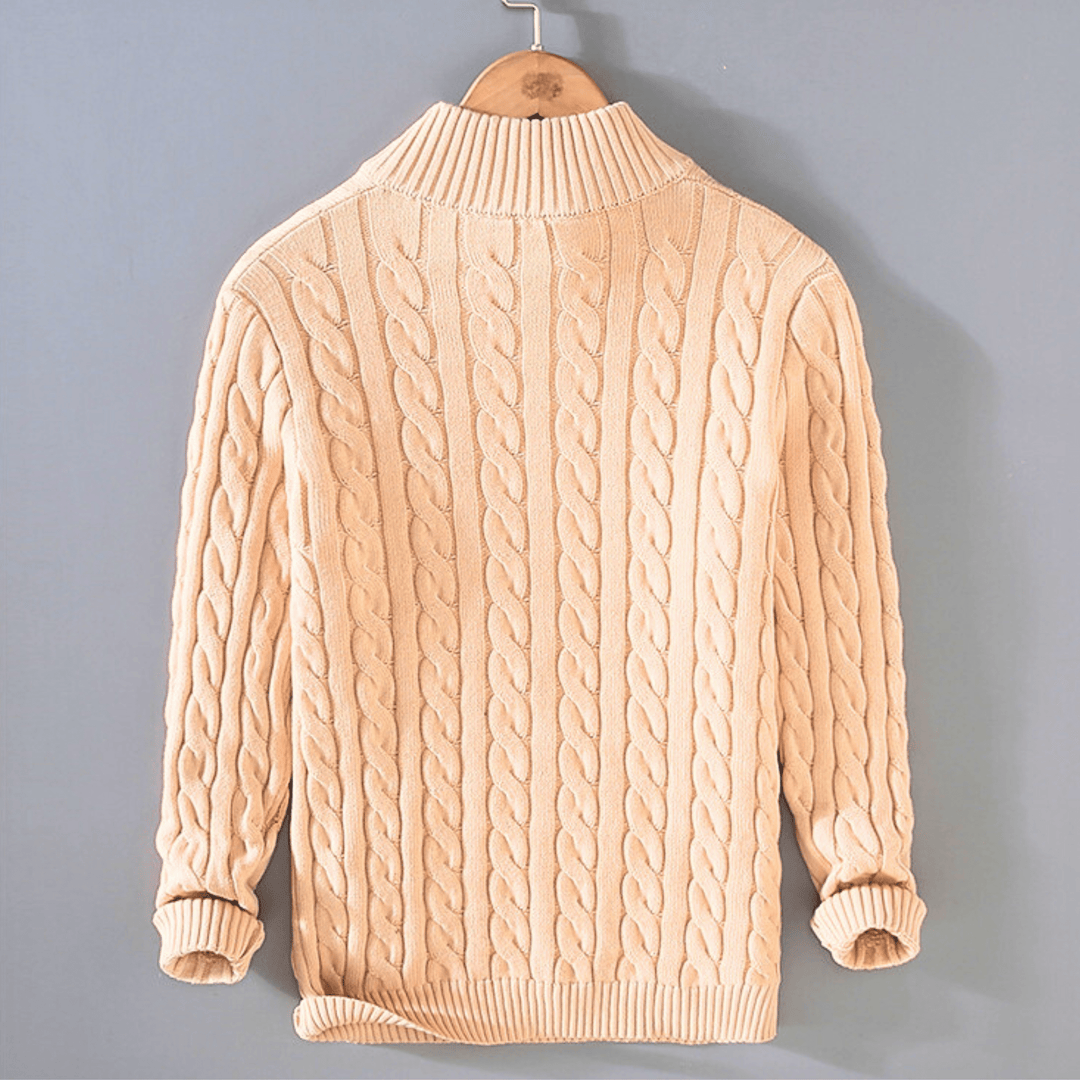 CableKnit Quarter - Zip Sweater - Molvana