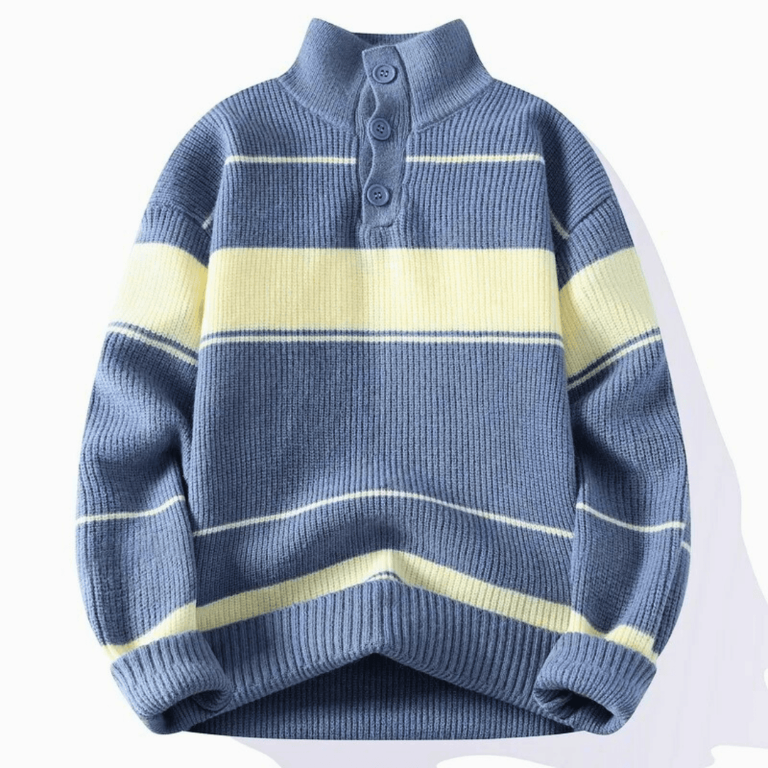 Molvana - LuxeStripe Knit Sweater - 14:173;5:361386#M 50 - 55KG