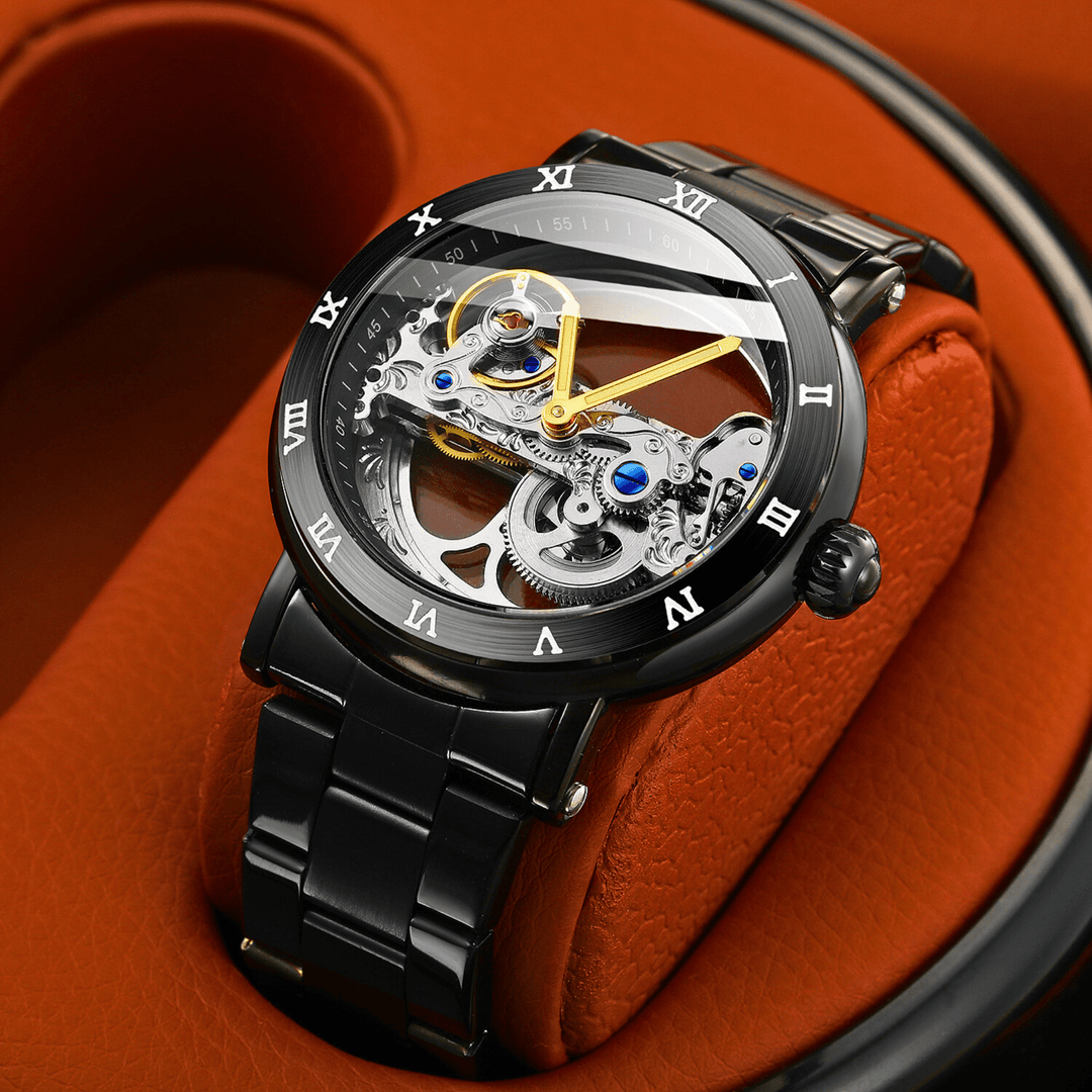 Molvana - Titanium Skeleton Tourbillon Watch - 14:200000080#Black