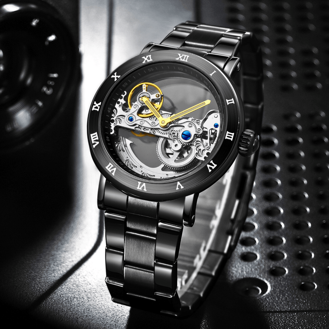 Molvana - Titanium Skeleton Tourbillon Watch - 14:200005100#Silver