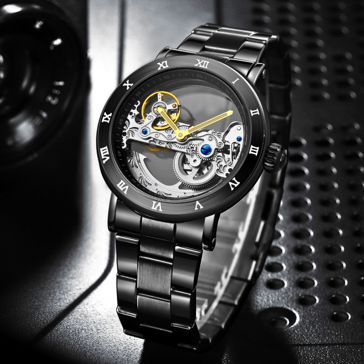 Molvana - Titanium Skeleton Tourbillon Watch - 14:200005100#Silver