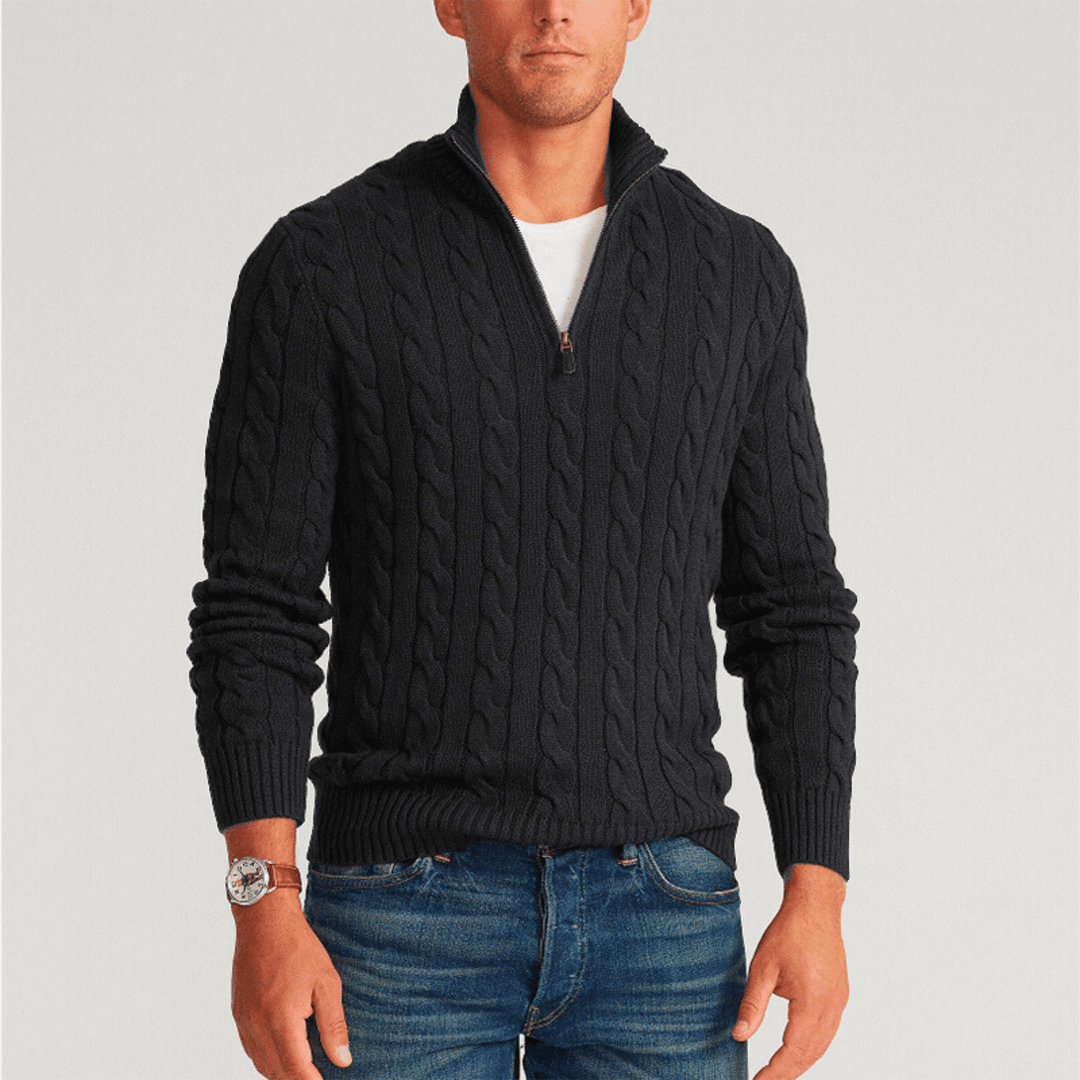 Weston & Finch - CableKnit Quarter - Zip Sweater - 14:193F3313;5:100014064