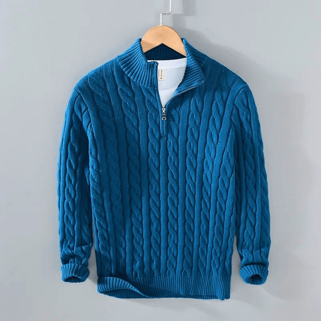 Weston & Finch - CableKnit Quarter - Zip Sweater - 14:193F3313;5:100014064