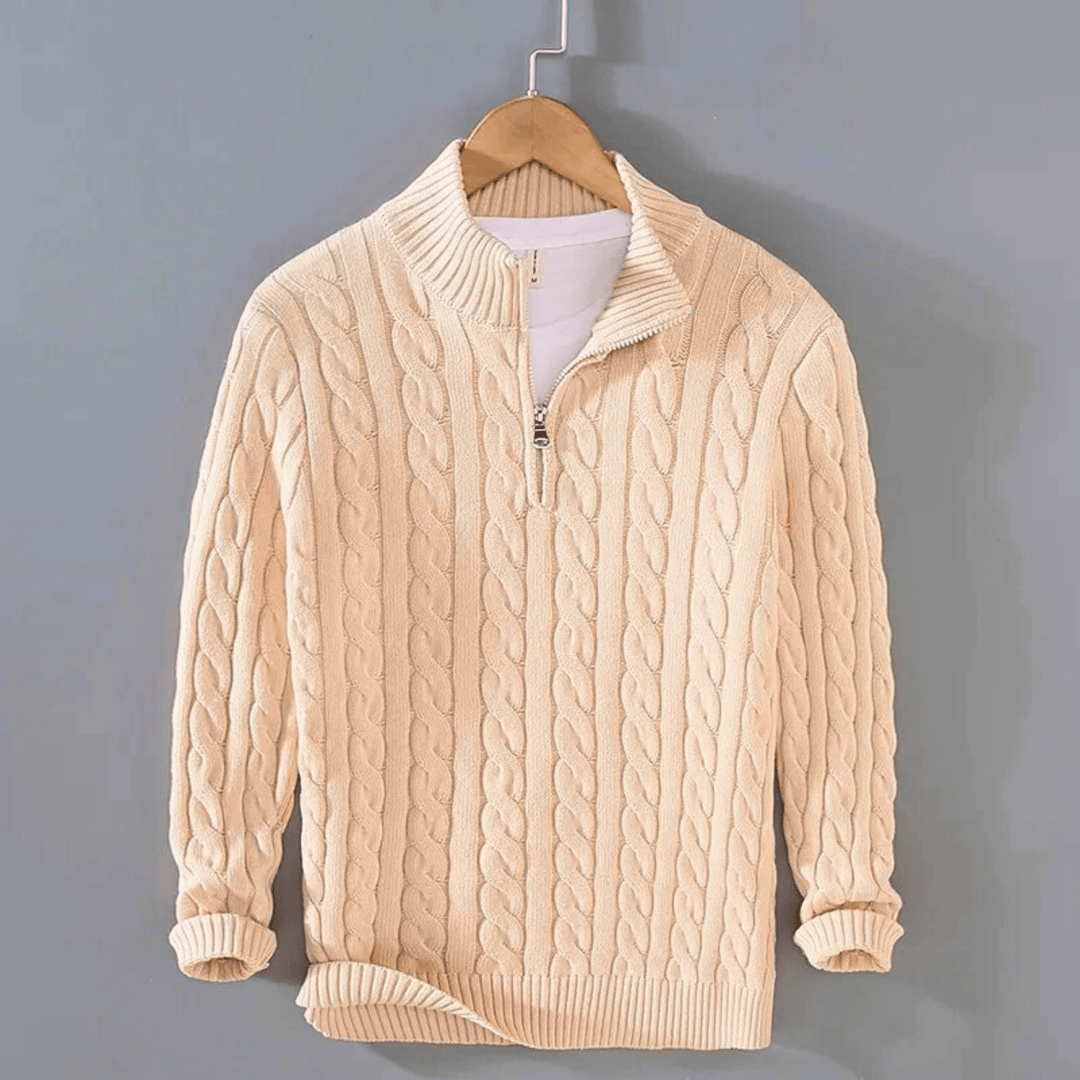 Weston & Finch - CableKnit Quarter - Zip Sweater - 14:193F3313;5:100014064