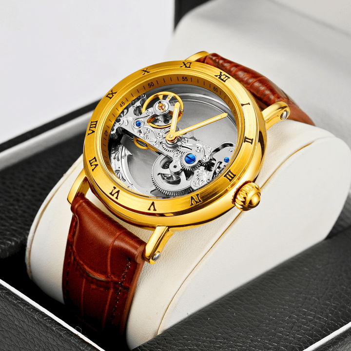Weston & Finch - Eterna Skeleton Tourbillon Watch - 14:100005979Gold Brown