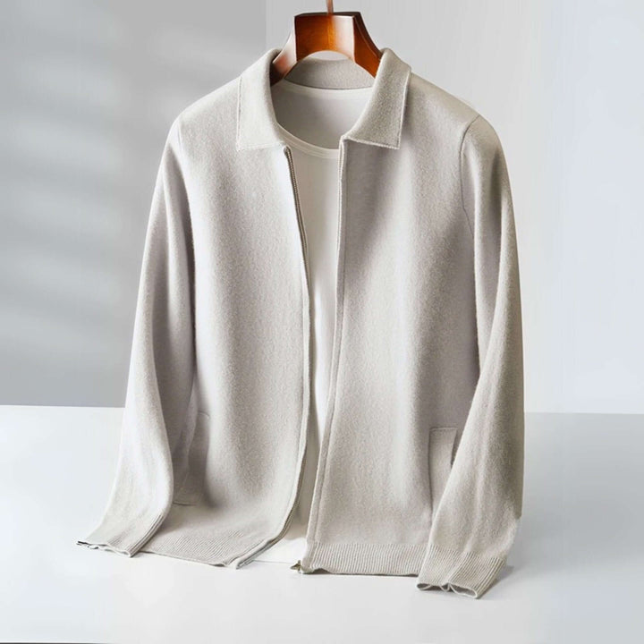 Weston & Finch - Merino Zip - Up Cardigan - 14:29ivory white;5:100014064
