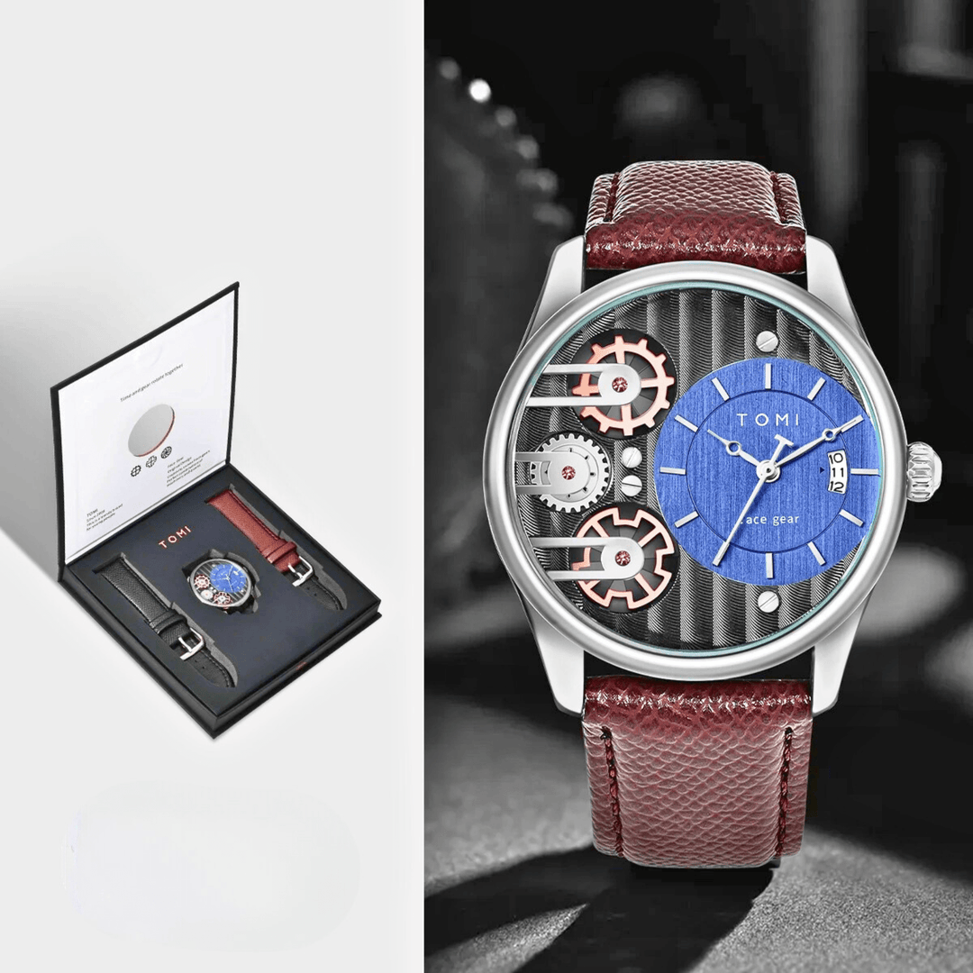 Weston & Finch - Strato Quartz Watch Set - 14:350686Brown Silver