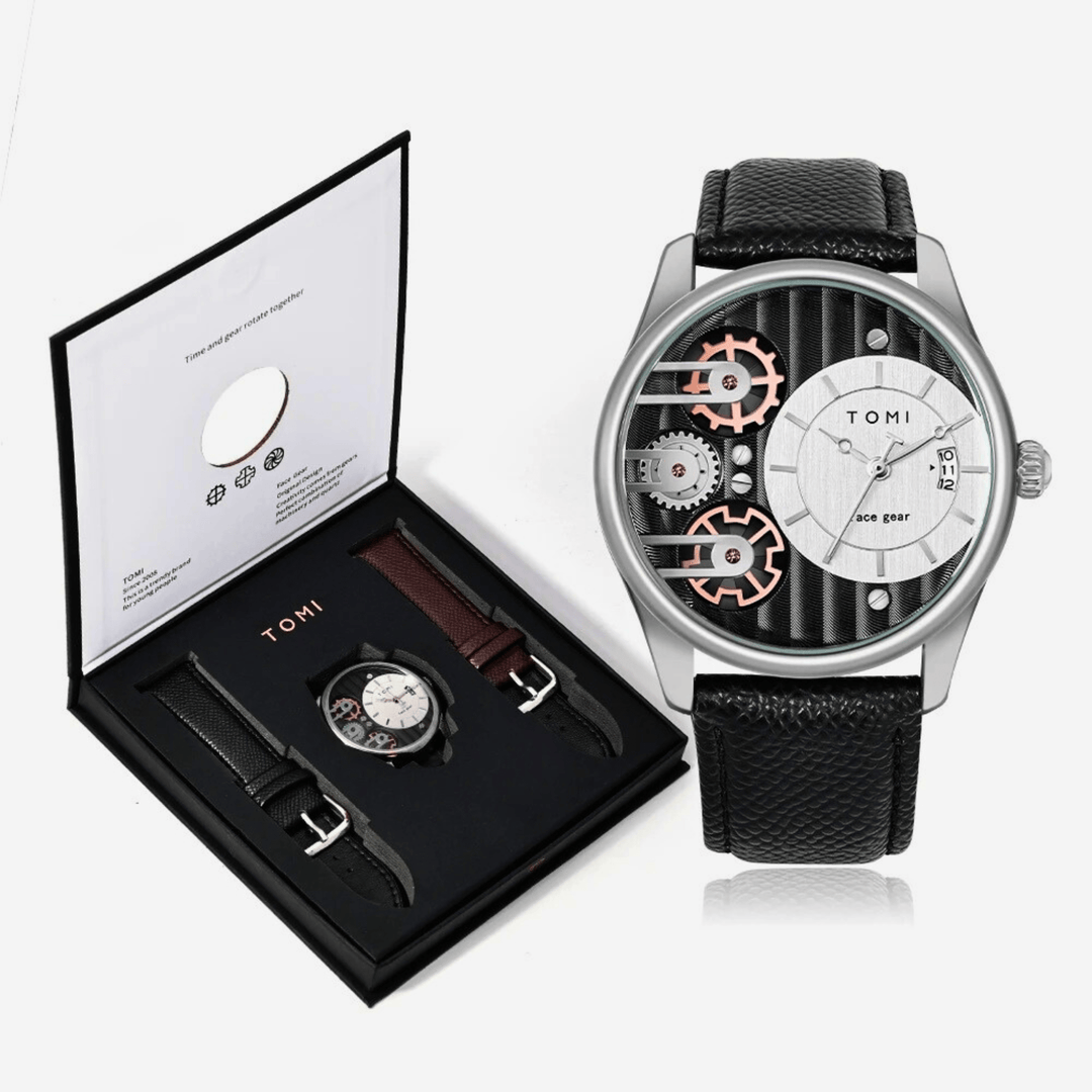Weston & Finch - Strato Quartz Watch Set - 14:350853Black Silver