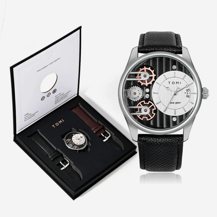 Weston & Finch - Strato Quartz Watch Set - 14:350853Black Silver