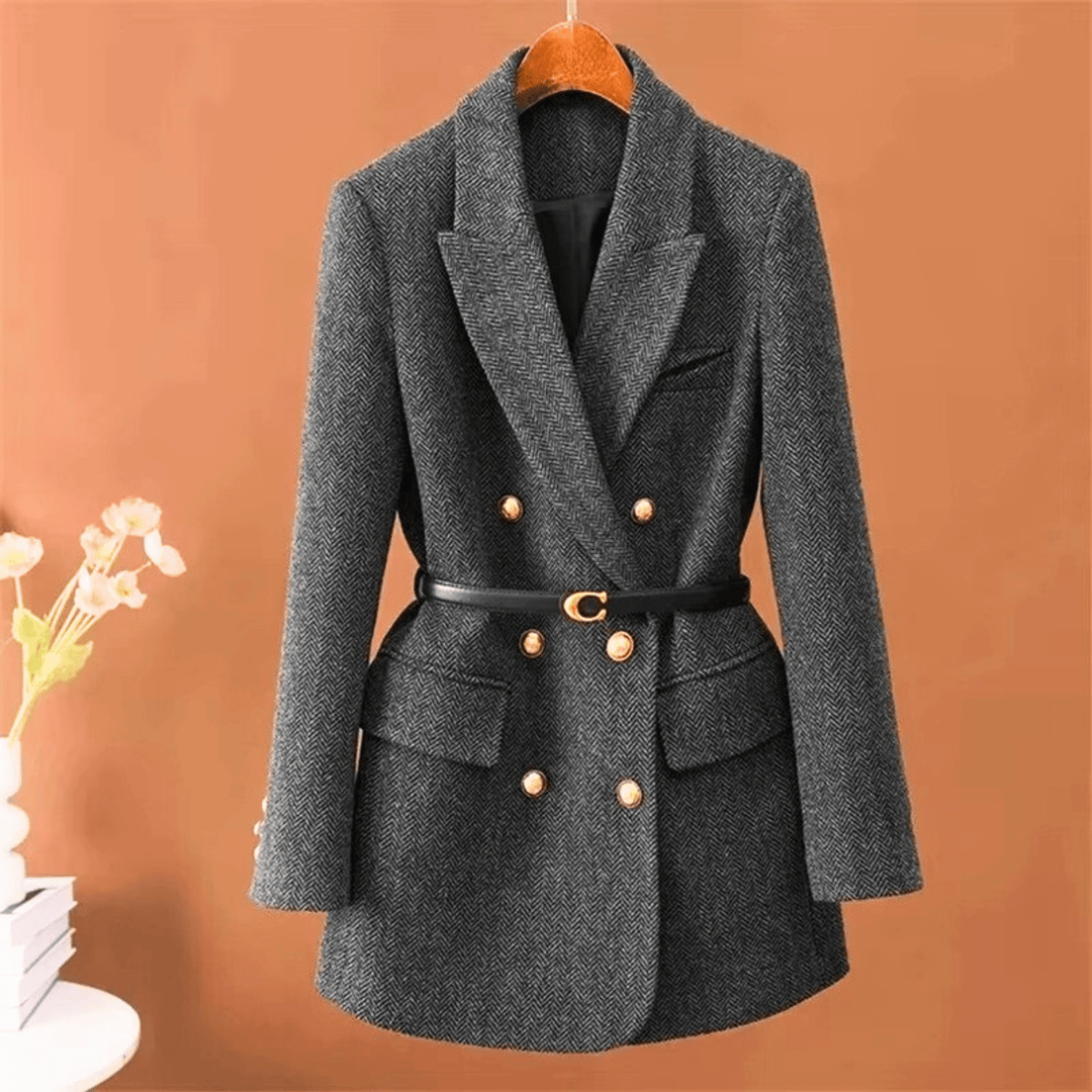 Weston & Finch - The Aurelia Wool Blazer - 14:350850BROWN;5:4183
