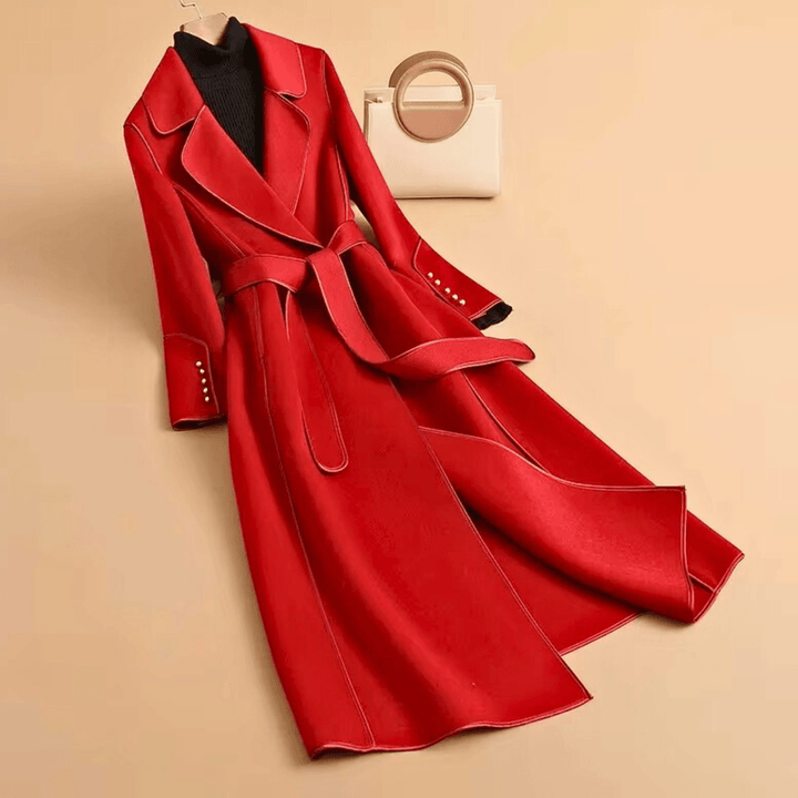 Weston & Finch - The Aurelle Cashmere Coat - 14:200002984WineRed;5:4183