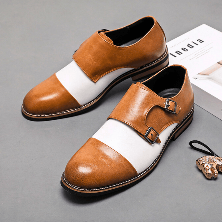 Weston & Finch - The Aveliere Monk Strap - 14:193665 Black White;200000124:100010483