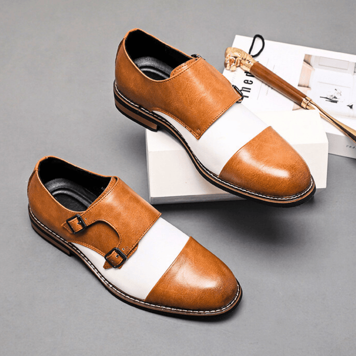 Weston & Finch - The Aveliere Monk Strap - 14:193665 Black White;200000124:100010483