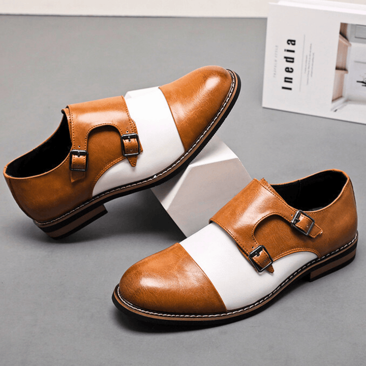 Weston & Finch - The Aveliere Monk Strap - 14:193665 Black White;200000124:100010483