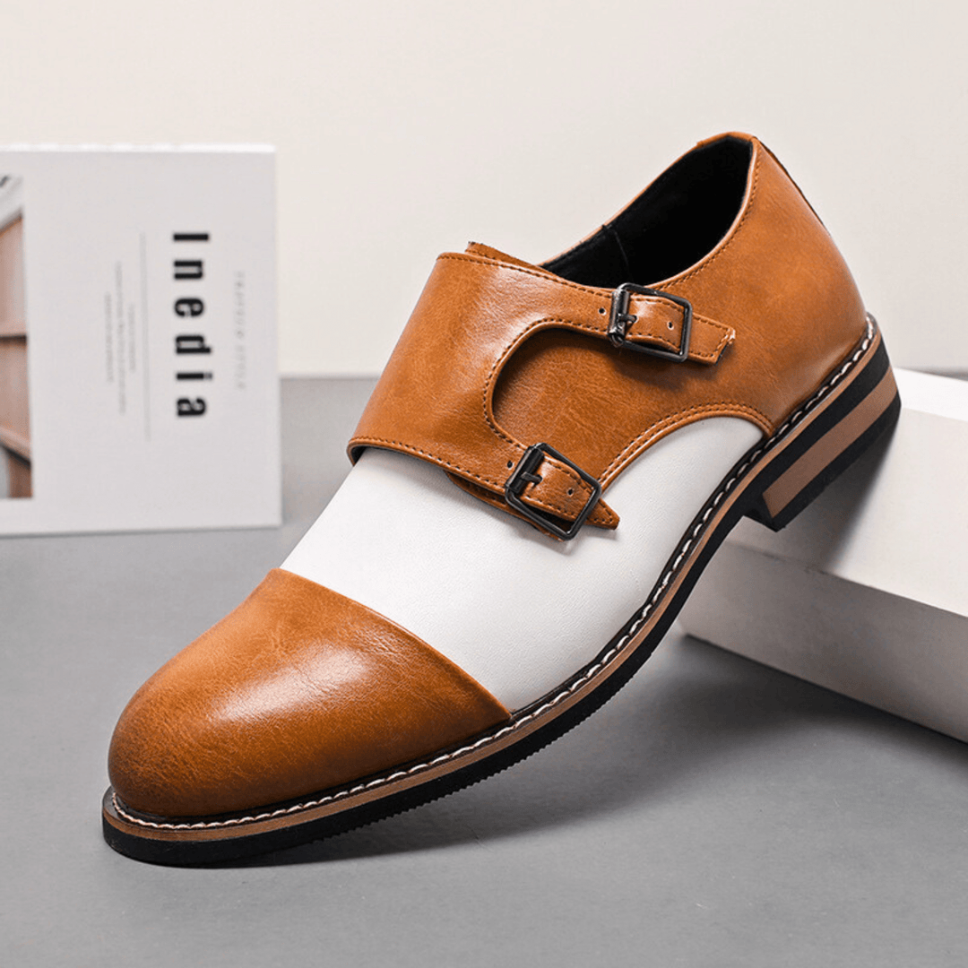 Weston & Finch - The Aveliere Monk Strap - 14:193665 Black White;200000124:100010483